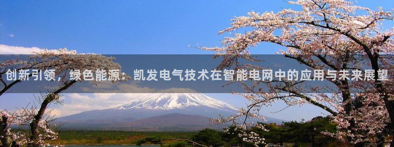 蓝图娱乐登录注册：创新引领，绿色能源：凯发电气技术在智能电网中的应用与未来展望