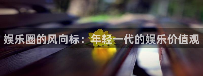 蓝图娱乐体育平台开号链接：娱乐圈的风向标：年轻一代的娱乐价值观